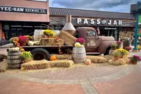 Fall display at The Island in Pigeon Forge