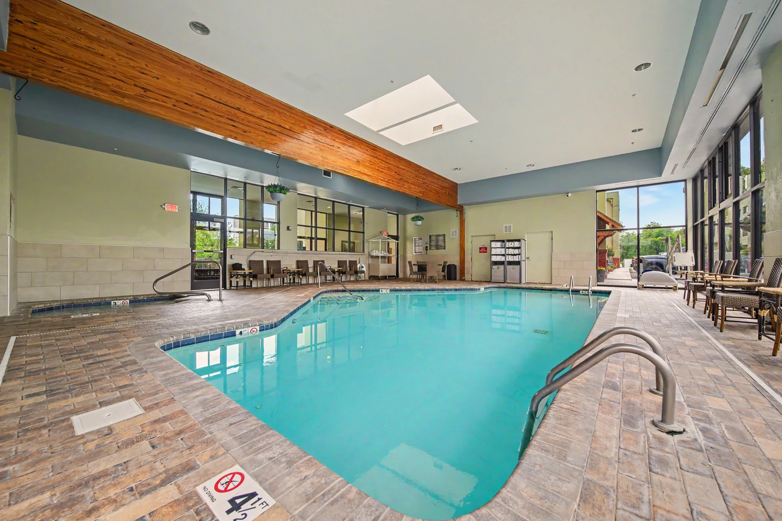 outdoor pool at night