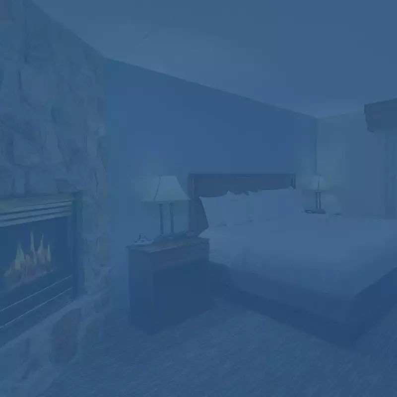 King Bed and Fireplace