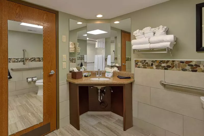 accessible sink in bathroom