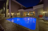 outdoor pool at night