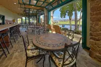 Inn on the River patio with river view