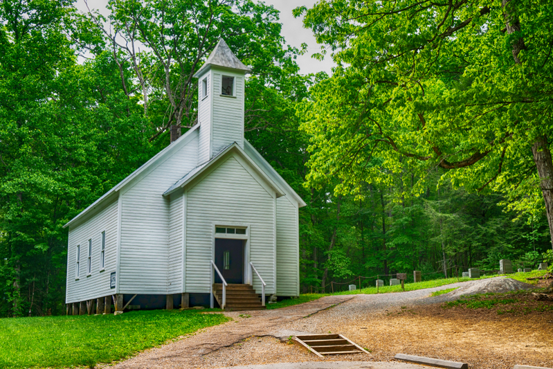 Cades Cove Baptist Church Along Rich Mountain Road in Cades Cove