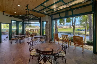 outdoor patio at The Inn on the River