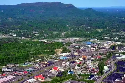 aerial view of pigeon forge