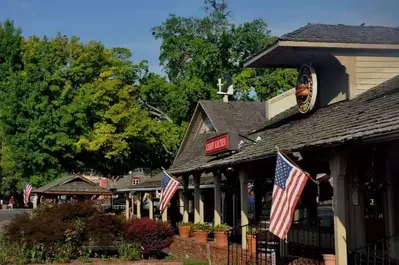 The exterior of The Old Mill Candy Kitchen in Pigeon Forge TN.