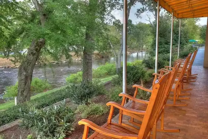 Inn on the River hotel porch