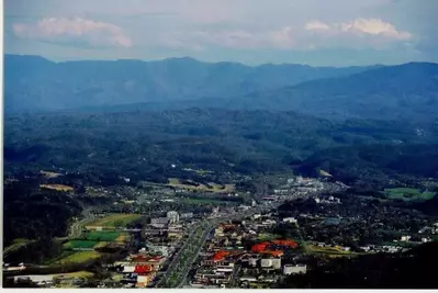 Aerial view of Pigeon Forge