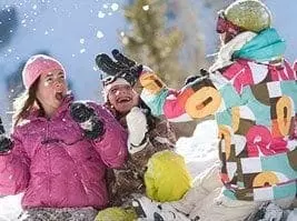 Family in the snow