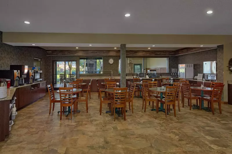 breakfast area at The Inn on the River