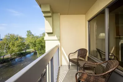 Private balcony at hotel room